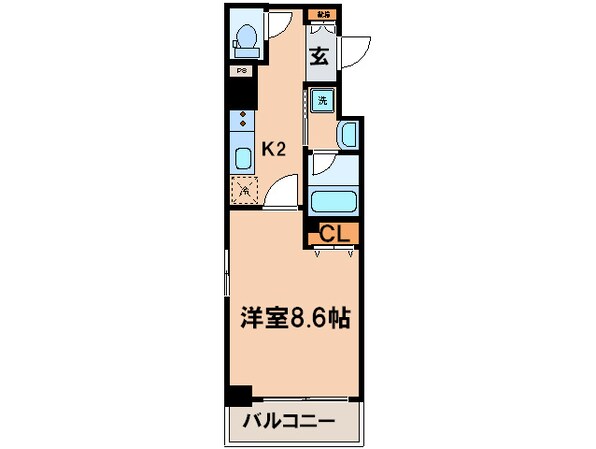 ｱｽｳﾞｪﾙ京都河原町二条(301)の物件間取画像